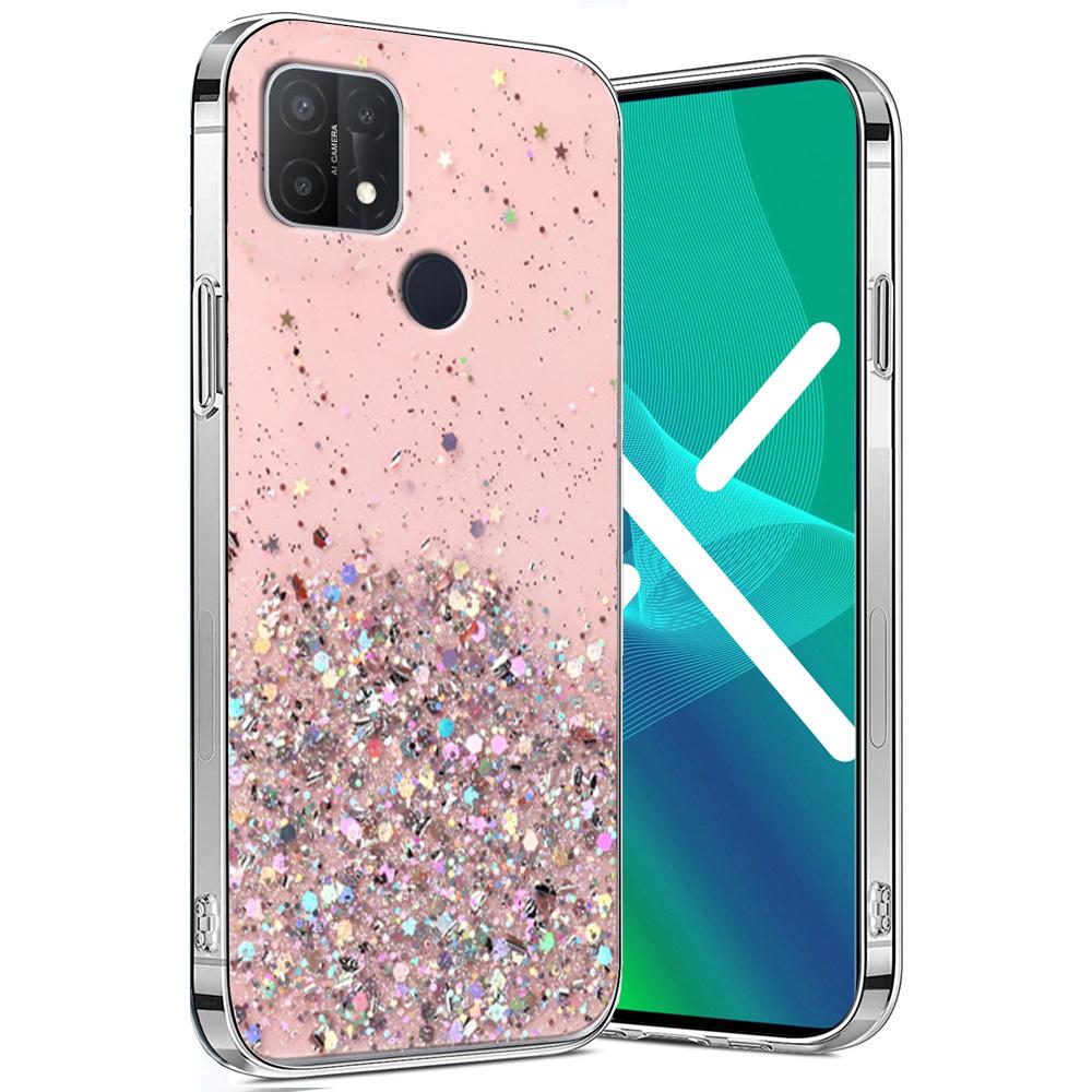 Oppo A15 / A15s Case, Glittery, Pink