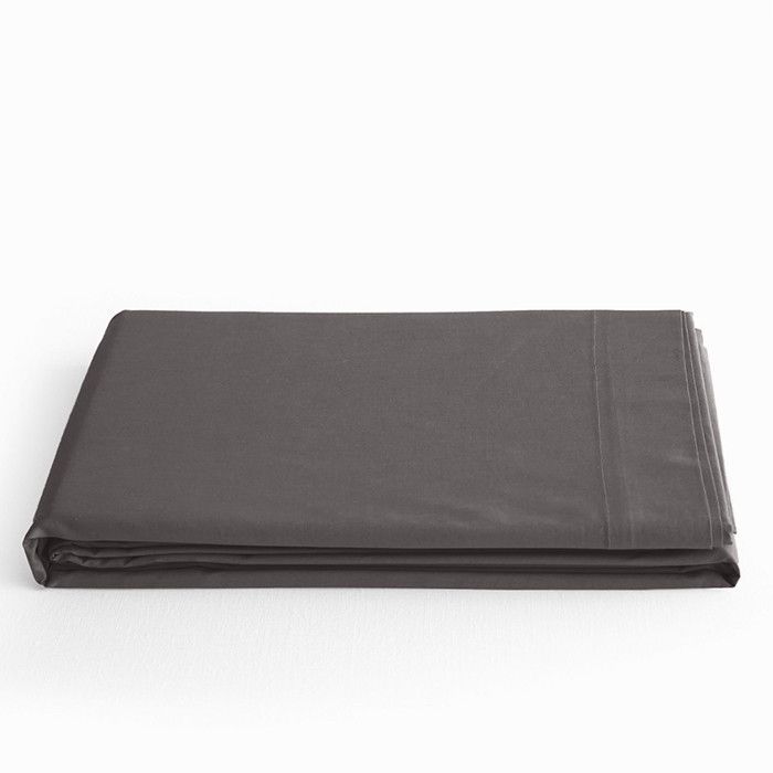Drap plat "Prémium" pour lit 1 place &amp; 2 places - Prémium Ardoise - 180 x 290 cm pour lit 1 place