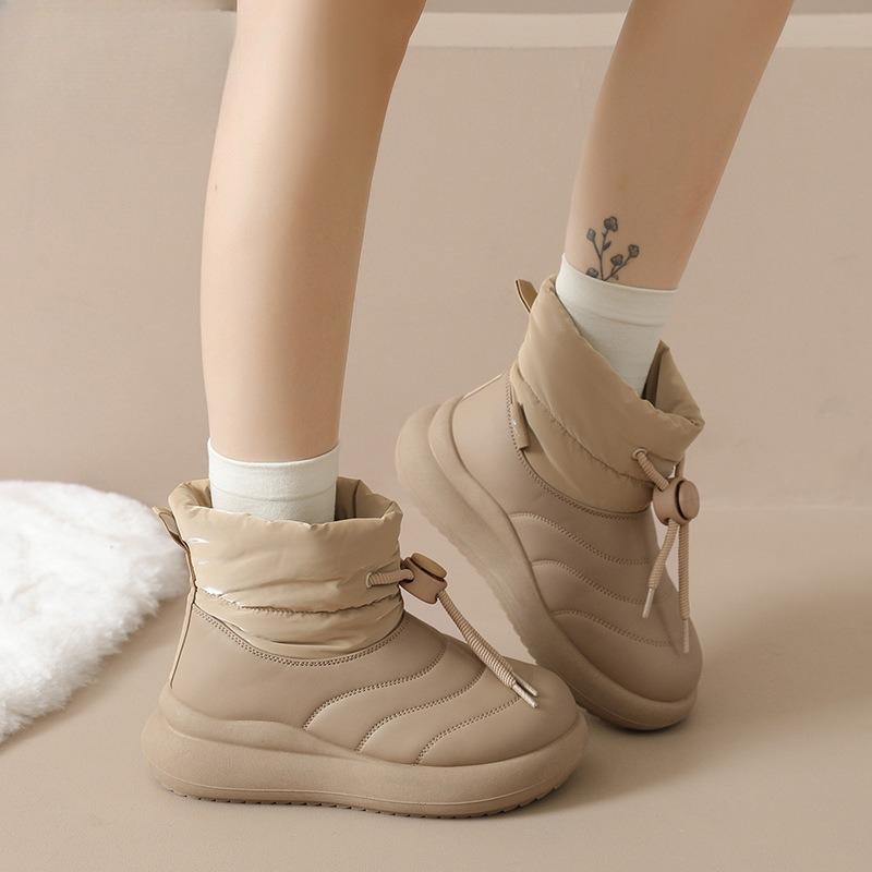 Winter Platform Snow Boots for Women Warm Cozy Faux Fur Lined Ankle Booties Women's Slip On Outdoor Waterproof Furry Comfortable Walking Boot Shoes