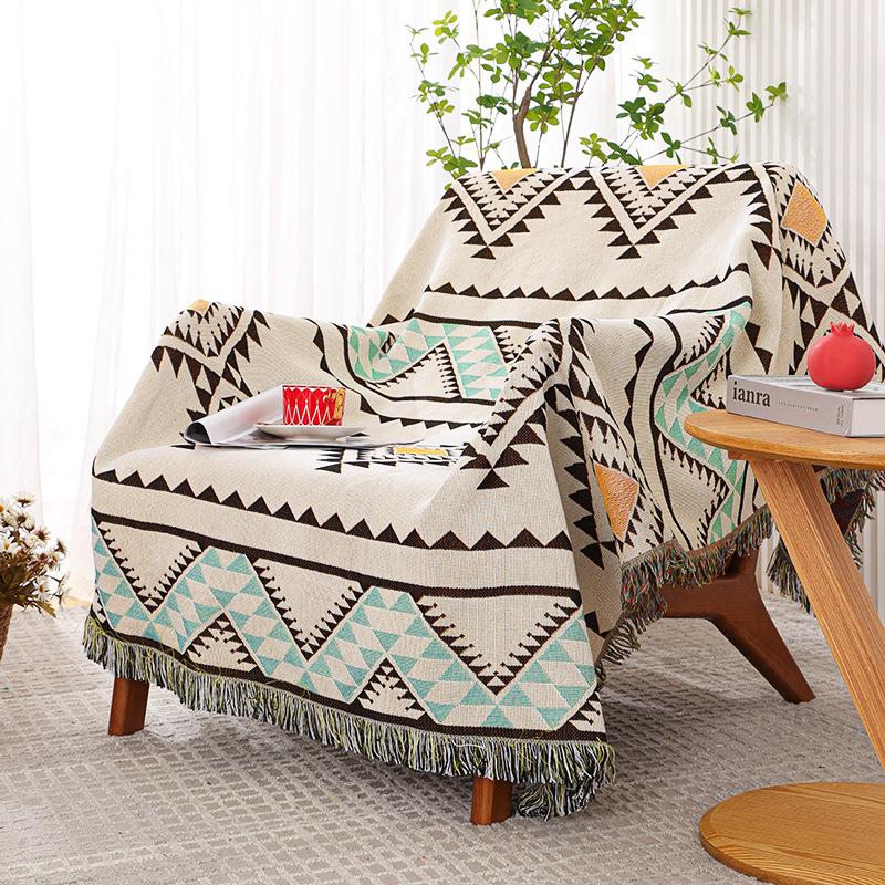 Double Side Boho Plaid Decorative Blankets For Bed Sofa Cover Camping Picnic Blanket Mat Tapestry Chair Couch Slipcover Blanket