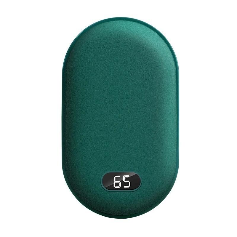 10000mAh Portable 2 in 1 Hand Warmer Power Bank Winter Double Sided Fast Heating Digital Display Warm Hands Treasure