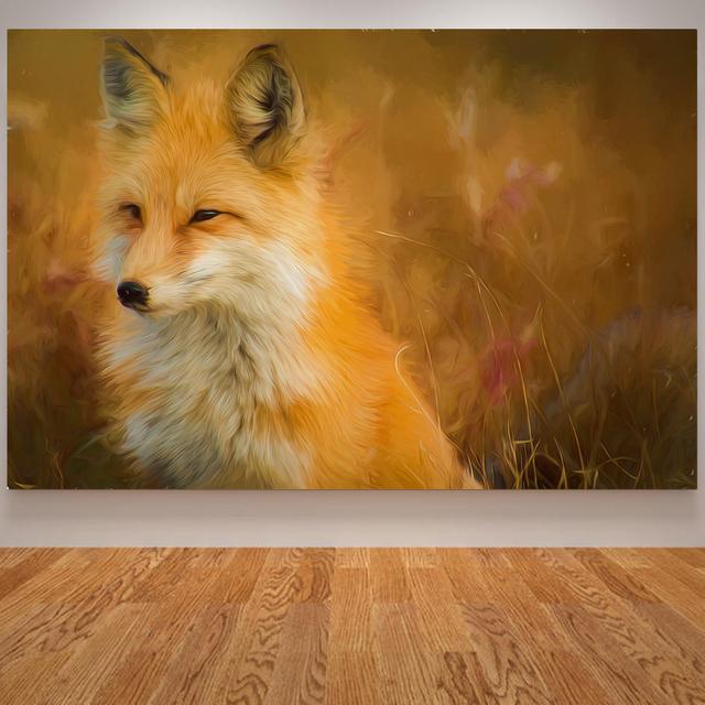 Abstract Painting Arctic Fox Poster Prints Wall Pictures for Living Room Decoration Modern Minimalist Animals Wall Art Print Fox