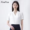 FiveFive Blusa para Mujer Fiesta Elegante Tops de Manga Corta/Larga para Trabajo Moda Casual Cuello en V Camiseta Holgada Tops Talla Grande