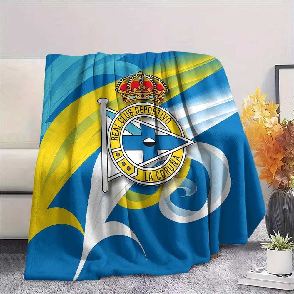 Deportivo La Coruna Flannel Blanket, High quality Comfortable for All Seasons, Home Decor, Warmth and Comfort