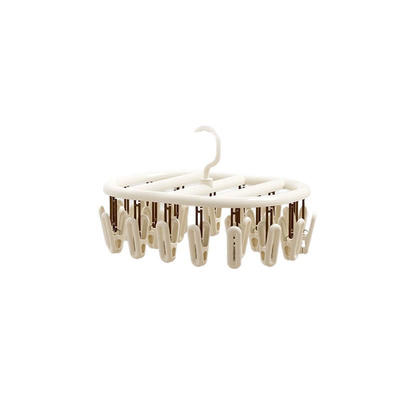 Baby Clothes Hanger with Multi-Clip for Underwear and Socks Drying.