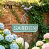 Durable Plant Support Stakes Retro Bird Garden Stake, Metal Sign Rustic Weather Resistant Yard Decoration with Stake for Flower Bed, Lawn Iron