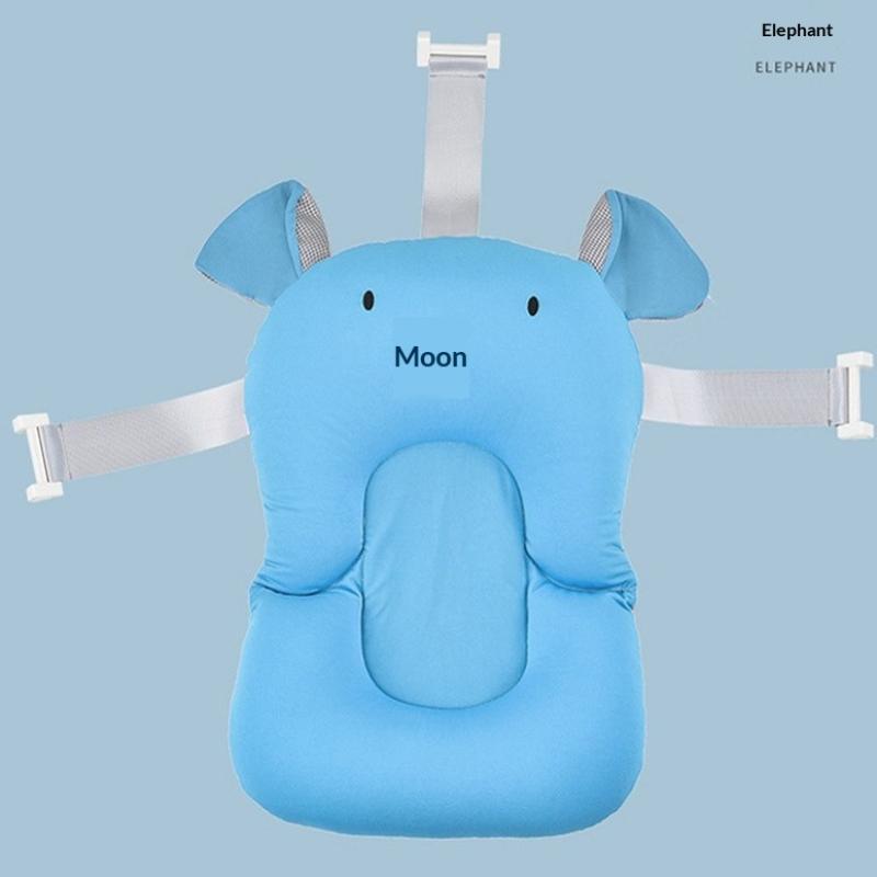 Baby Bath Seat Support Mat Infant Anti-Slip Soft Comfort Body Cushion Foldable Baby Bath Tub Pad Chair Newborn Bathtub Pillow