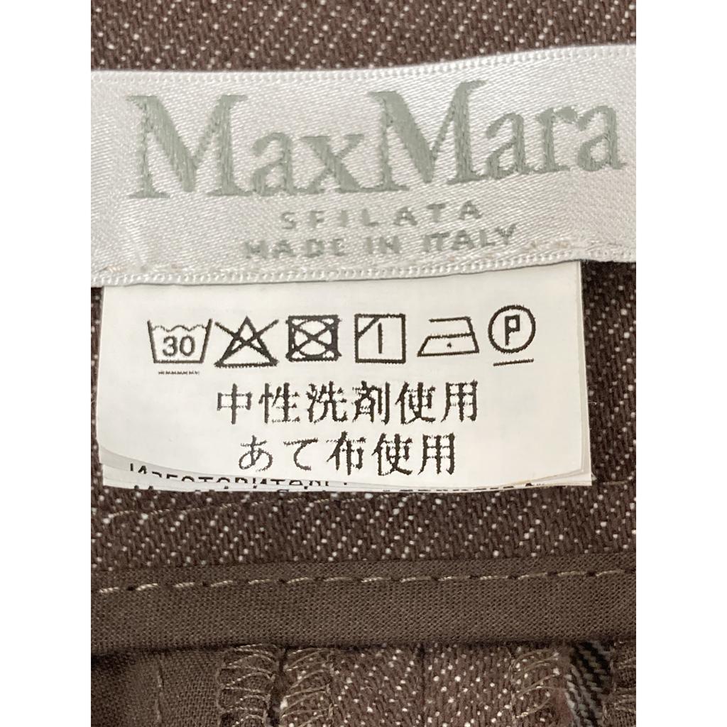 Max Mara [Excellent Condition/25 Stainless Steel] 25110410136/25111310136 Carpa Denim Short Jacket/Pants Suit Setup Jacket 34/Bottoms 36 BrownUsed