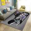 3D Retro Vintage Motorcycle Area Rug Large,Carpet Rug for Living Room Bedroom Sofa Decoration,Doormat Kitchen Non-slip Floor Mat