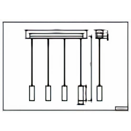 Lampe à suspension - marley - trio - 4 x gu10 - acier - 150 cm - blanc