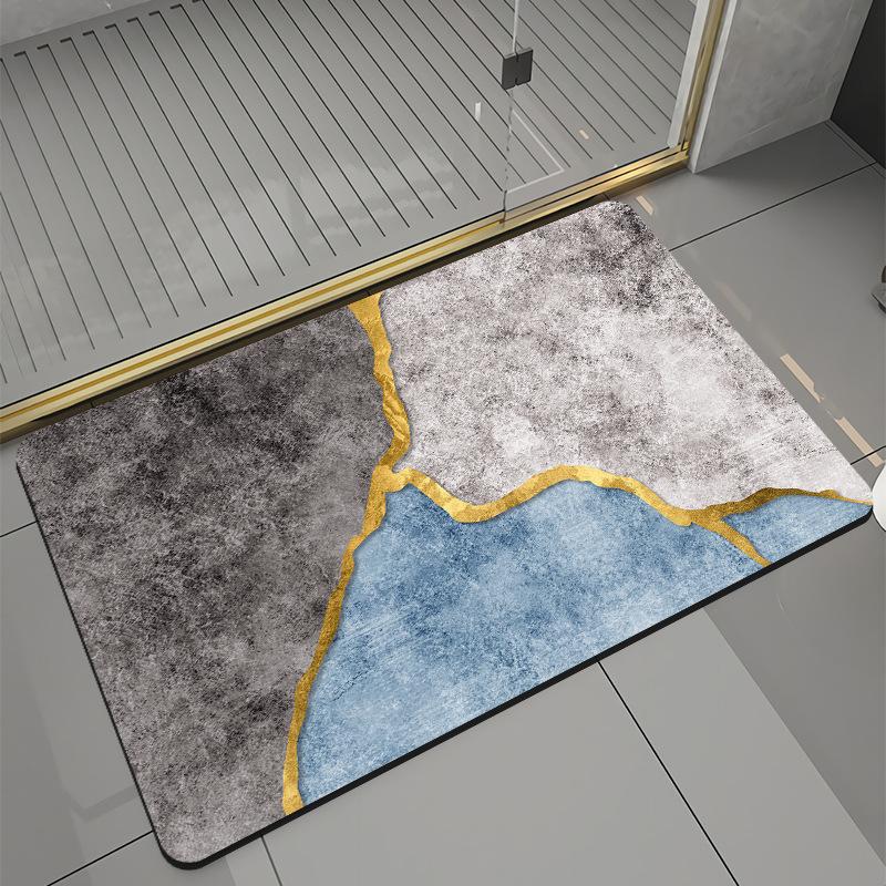 Bathroom Mats Front Door Mats Kitchen Mats Diatomite Mud Non-Slip Shower Rugs Quick Dry Machine Washable