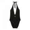 Womens/Ladies Plunge One Piece Swimsuit