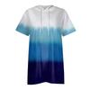 Women's  Hoodies Casual Short Sleeve Shirts Fashion Print Tunic Tops With Pockets