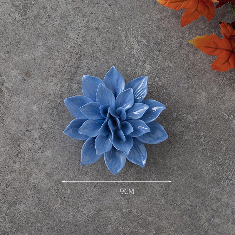 Modern 3D Ceramic Flower Wall Mural Decoration Home Bedroom Porch Wall Sticker Ornaments Office Lobby Club Wall Accessories Item