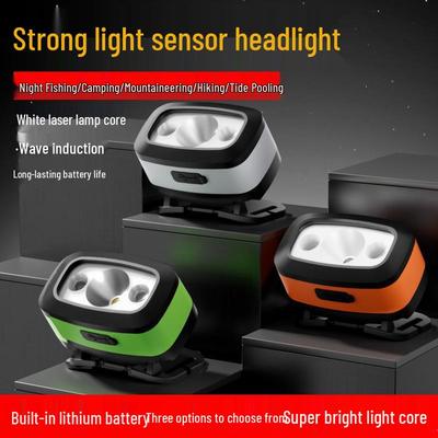 Rechargeable Waterproof LED Headlamp: Dual-Source, Induction-Controlled for Camping and Fishing