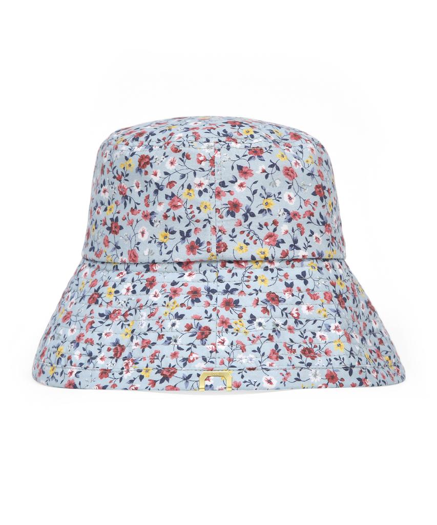 Eondeokeonteulolseutyudio Flower Pattern Bucket Hat Drop Bucket / Garden / Sky Flower