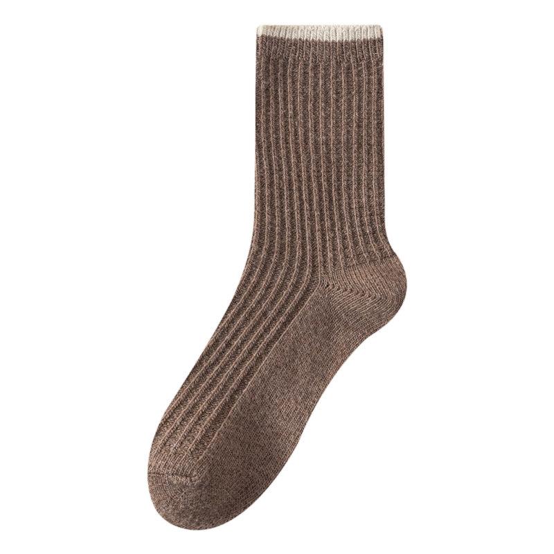 Women Autumn and Winter Thickened Warm Everything Double Needle Tube Wool Socks