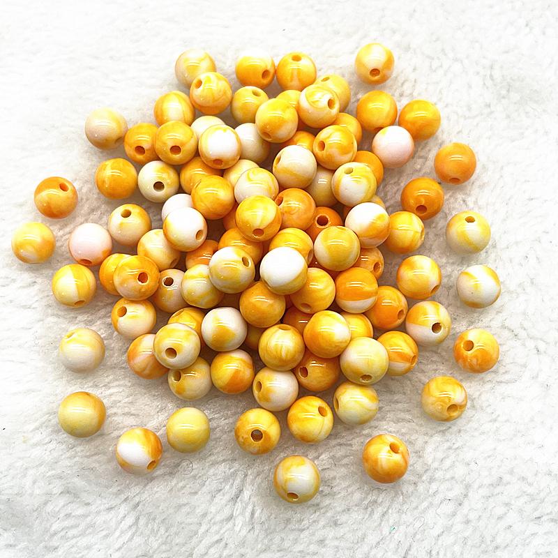 6/8/10/12mm Round Charms Acrylic Beads Loose Spacer Beads for Jewelry Makeing DIY Handmade Bracelet Necklace