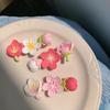 Fashion Pink Sakura Peach Blossom Hairpins Headwear For Women Girls Korean Version Sweet Flower Hair Clip Hair Accessories