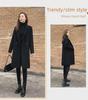 Women's Slim Fit Double-Faced Cashmere Wool Coat, 2024 High-End, Small Sizes Available