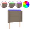 VidaXL Tête de Lit à LED Meuble de Chambre à Coucher Accessoire de Lit Simple Tête de Cadre de Lit Intérieur Taupe 3123894