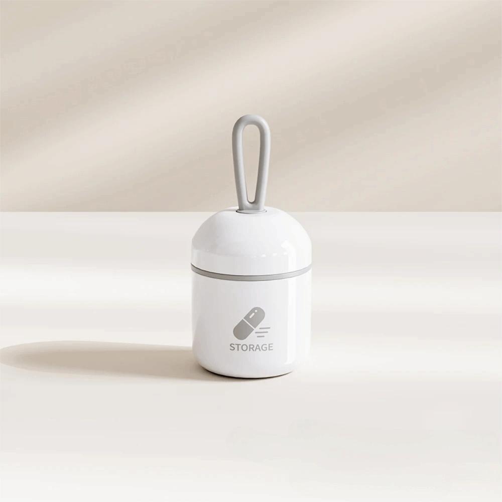 Kunststoff Tragbare Pillendose Griffdesign Pillenspenderbox Neue Pillenaufbewahrungsbox Pillenaufbewahrung