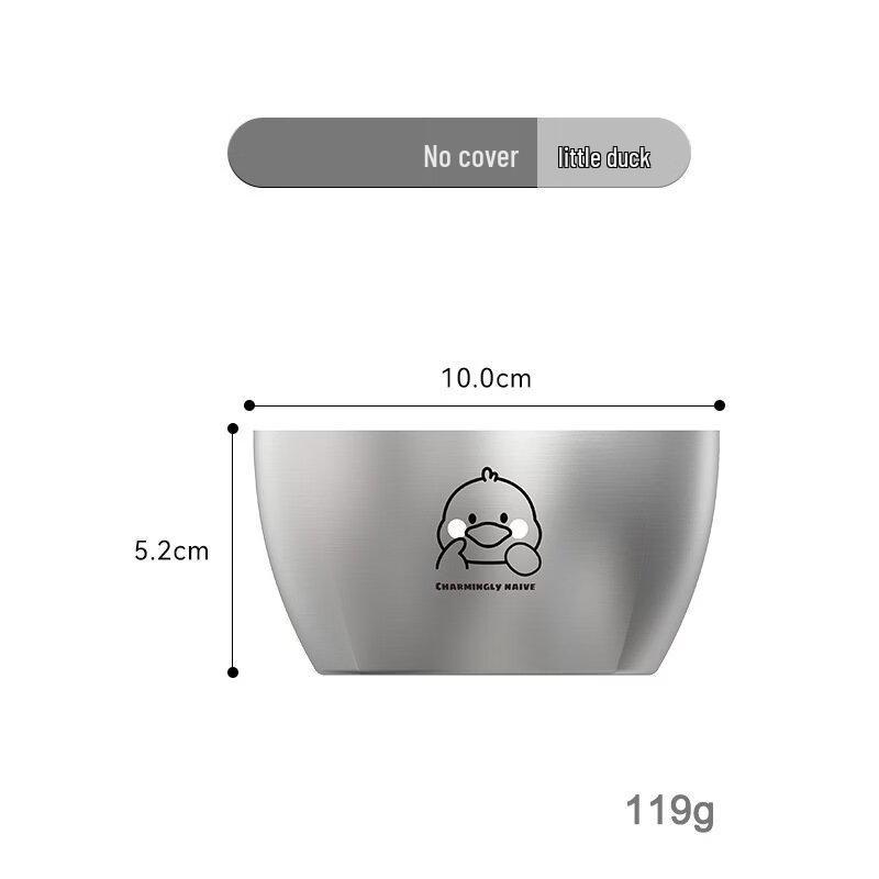 Abay Cute Stainless Steel Kids Bowl with Cartoon Duck Design