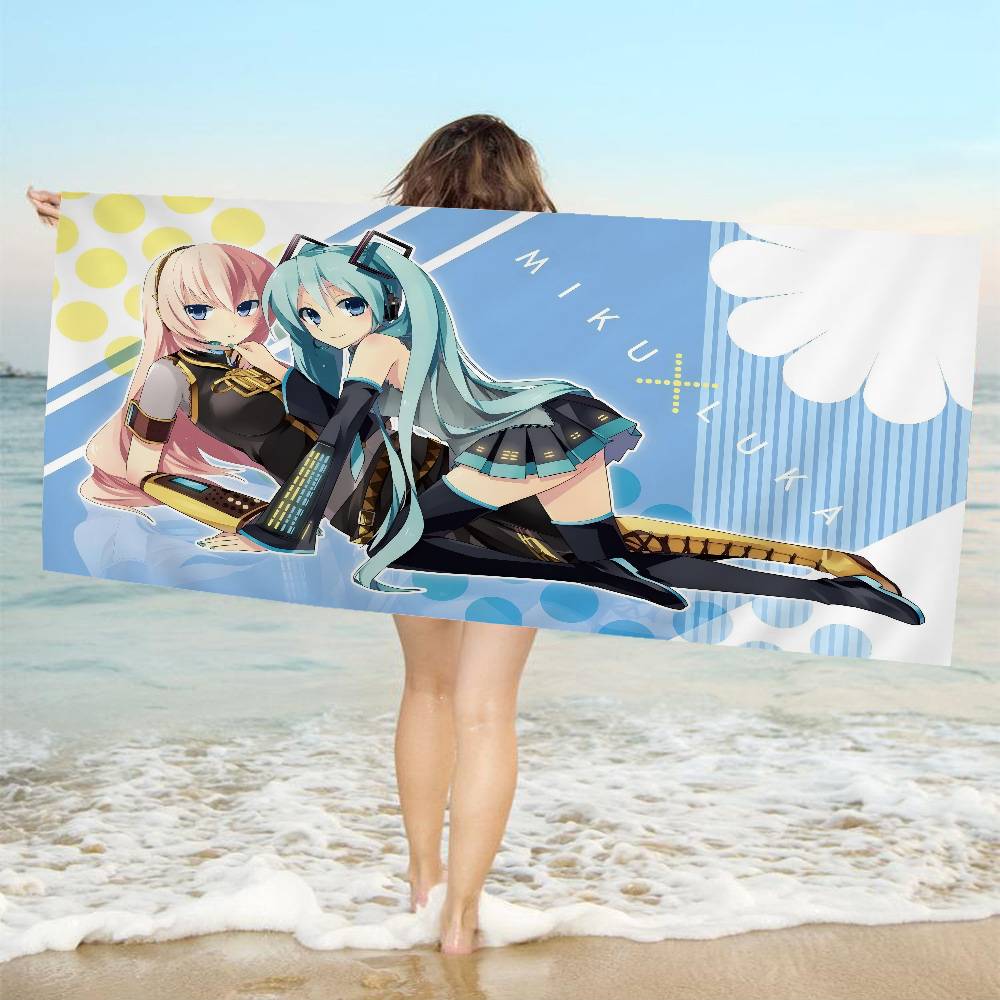 M-Miku Luka Microfiber Beach Towel Absorbent Quick Dry Soft Yoga Swimming Resort Mountain Climbing Towel