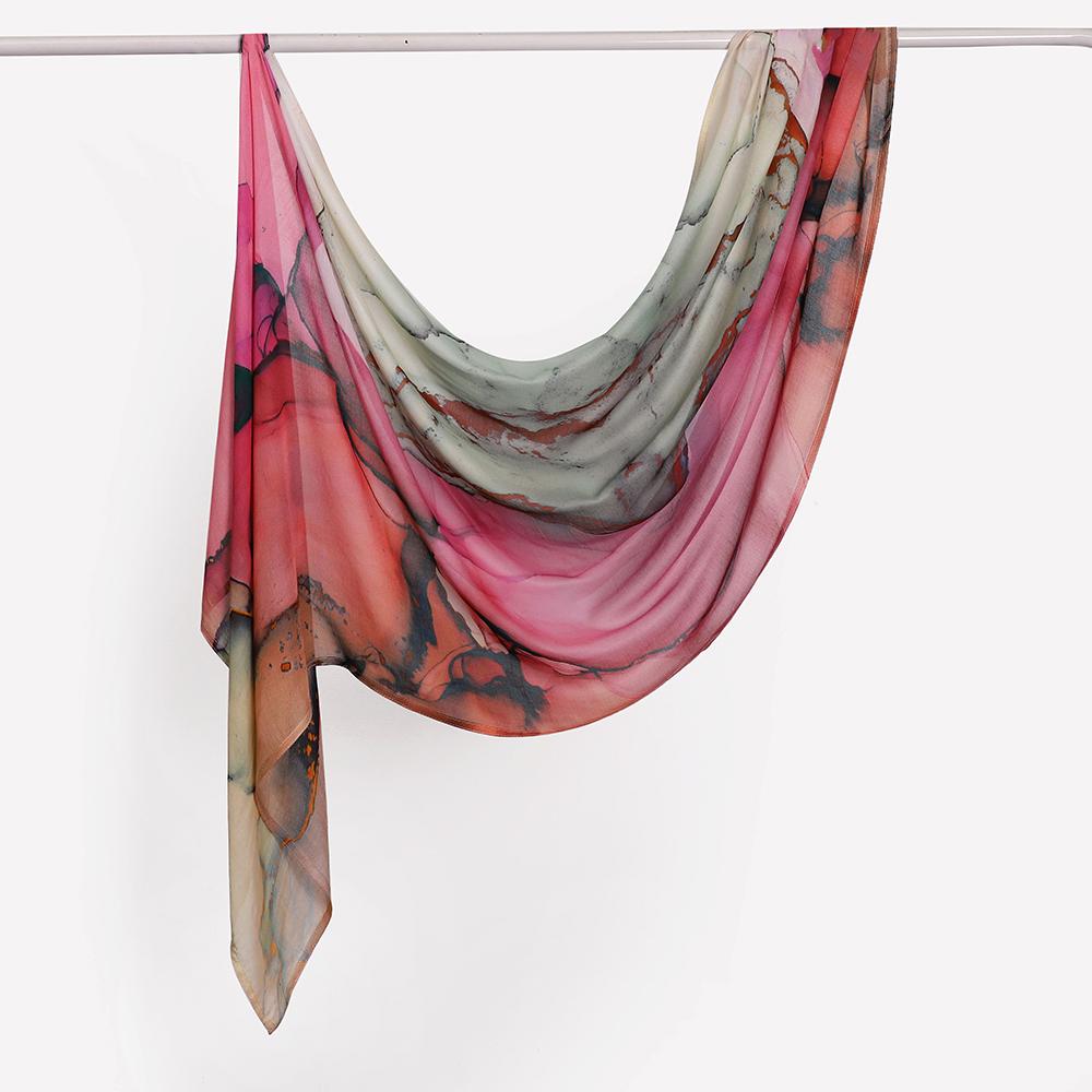 

Watercolour Floral Printed Modal Breathable Light Weight Soft Cotton Rayon Viscose Woven Modal Muslim Women Shawl Hijab Scarf