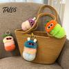 Caterpillar Keyring Pendant Plush Sunglasses Keychain, Soft Backpack Purse Charm Keychain Bag Charm, Colorful Stuffed Toy