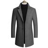 Winter Wool Jackets Men Casual Slim Outwear Long Trench Coat