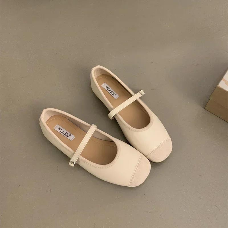 Fashion Designer Silvery Women Ballet Flats 2025 Fashion Ladies Casual Soft Sole Flats Spring Women's Comfort Shallow Ballerina Shoes
