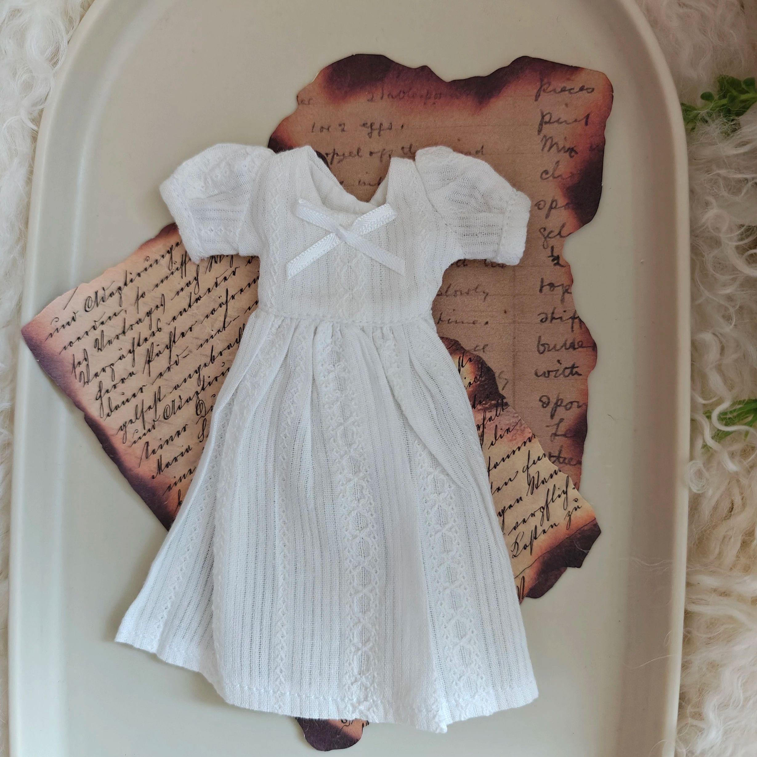 

одежда для кук blythe Ручная работа Весна Универсальный Белый комплект юбок 28-30 см OB22 OB24 AZONEblythe кукольная одежда Аксессуары Платье One Size белый