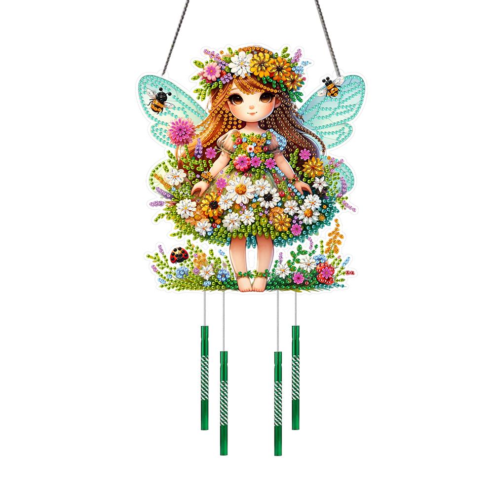 5D DIY Butterfly Wind Chime Double Sided Diamond Painting Home Decor 5D DIY Diamond Painting Dots Pendant for Home Wall Decor