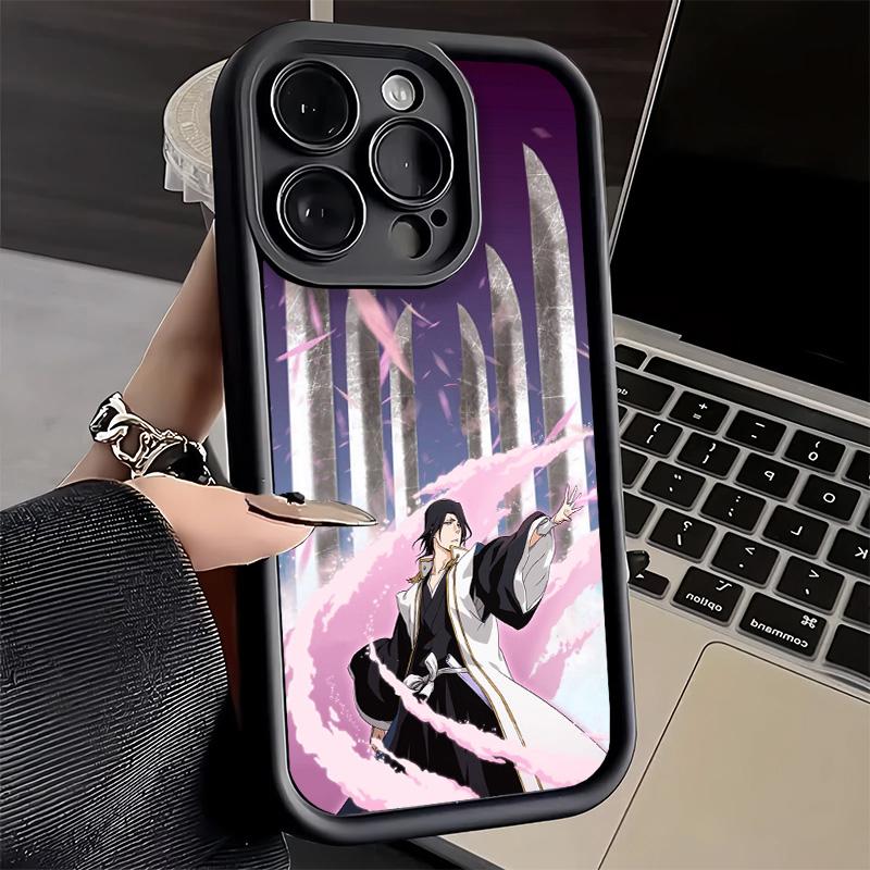 Phone Case for iPhone 17 Air 16E 15 16 Pro Max Bleach Kuchiki Byakuya Cover 14 Plus 13 12 Mini Soft Shell Silicone Fundas