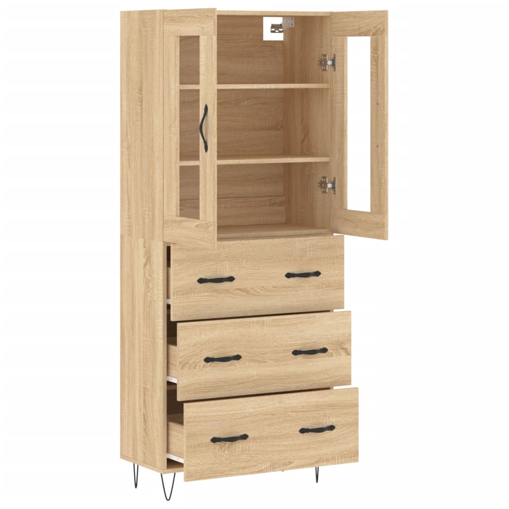 Highboard Sonoma Oak 69.5 x 34 x 180 cm Particleboard