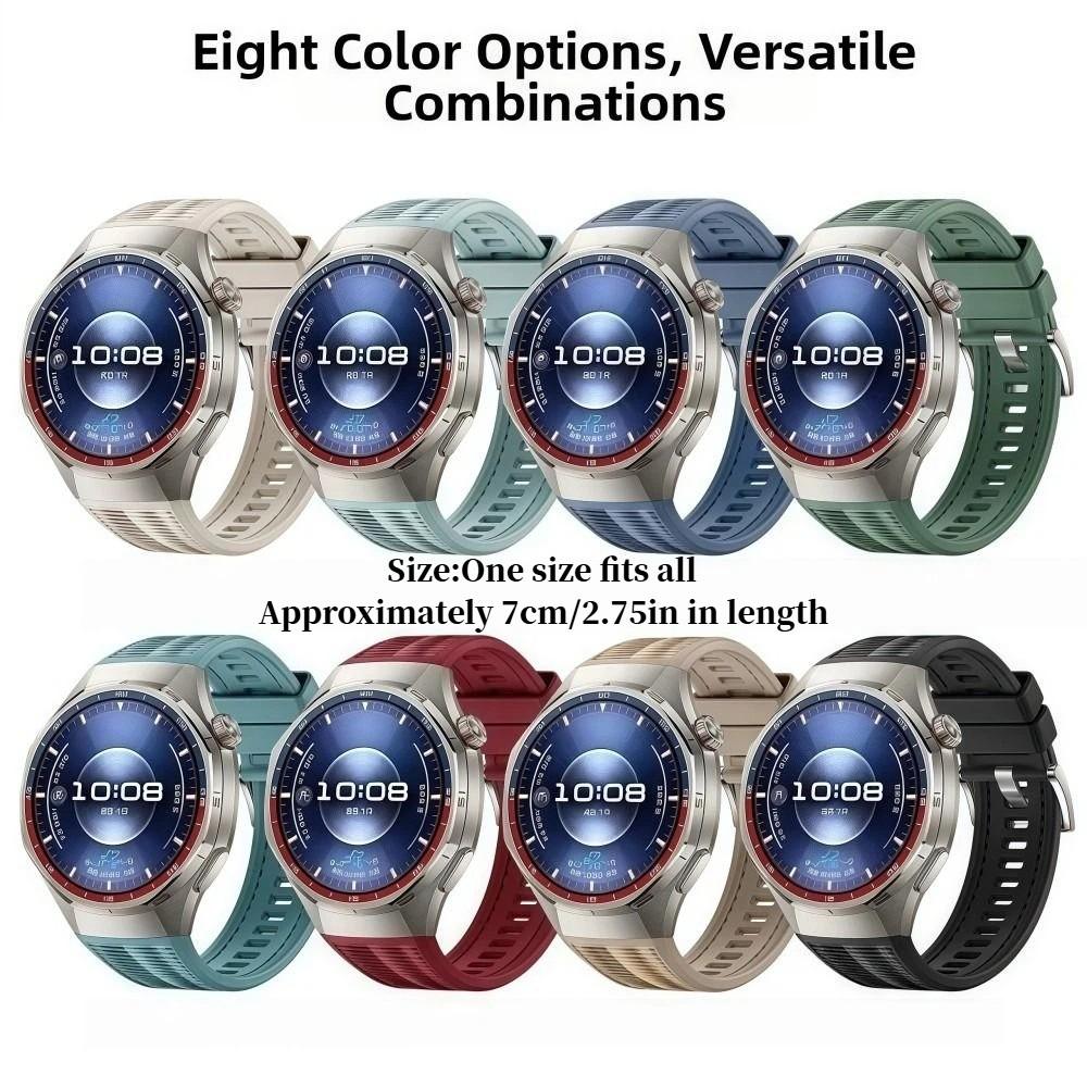 46mm Nylon Silicone Strap Lightweight Breathable Sports Watch Strap Waterproof Solid Color for Huawei Watch GT6 Pro