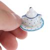 1:12 Dollhouse Miniature 17Pcs Porcelain Tea Cup Set Chintz Flower Tableware