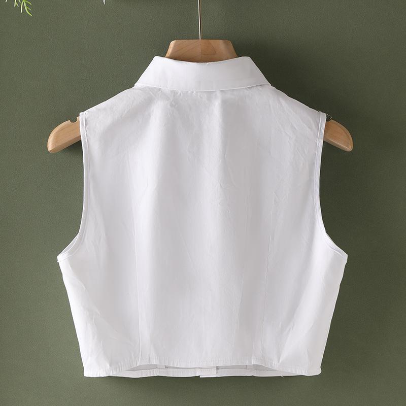 Korean Style Women's Stand-Up Collar: White Decorative Fake Collar for Autumn/Winter Sweaters