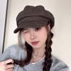 Beret octagonal hat children spring and autumn casual retro painter Beret face small cloud newsboy hat