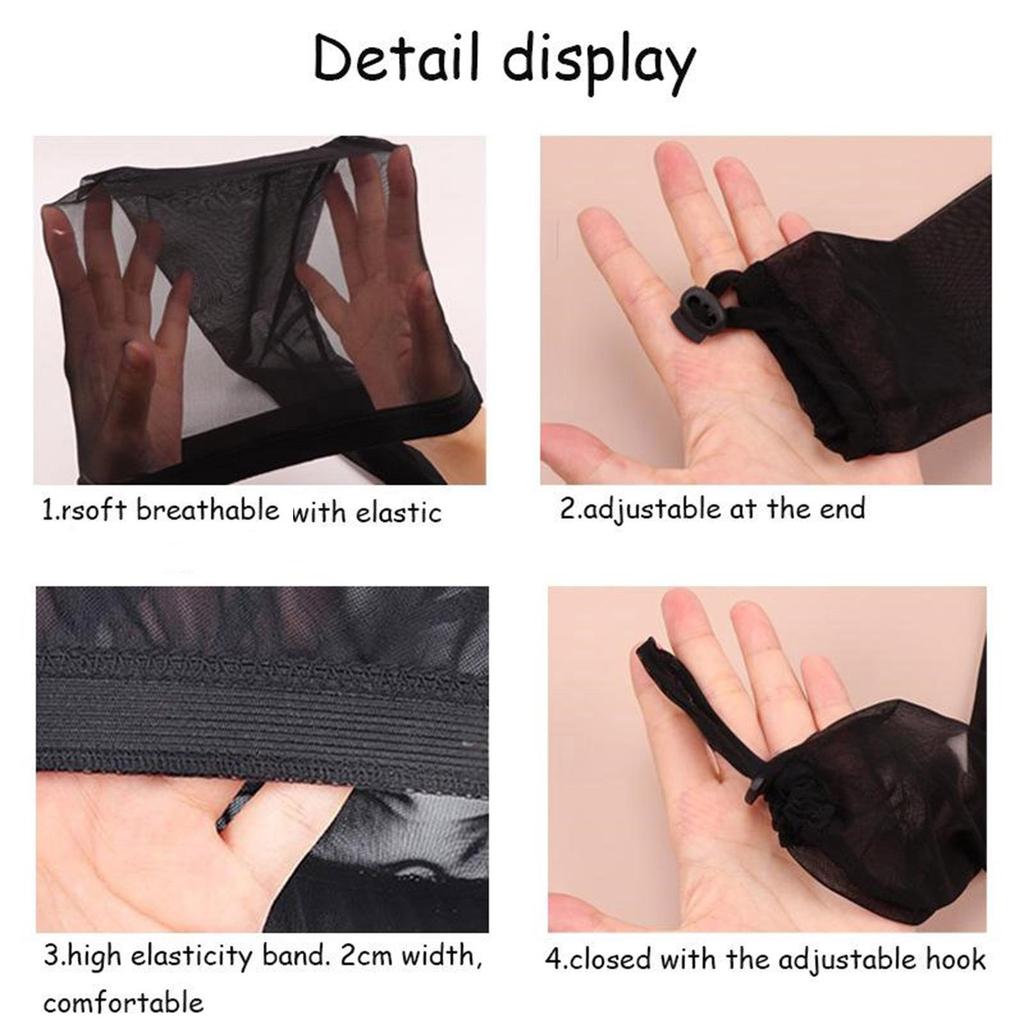 Elastic Dreadlock Beanie Cap Long Sleeve Style Lightweight Polyester For Costume Party Events