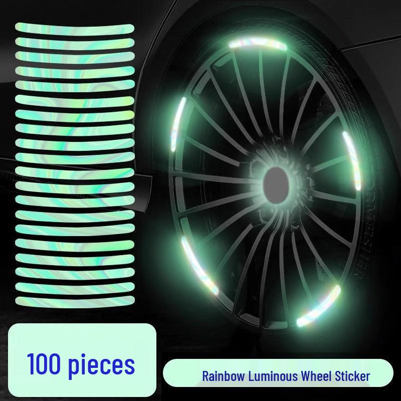 Self-Adhesive Night Reflective Hub Stickers for Children's Balance Bike Wheels