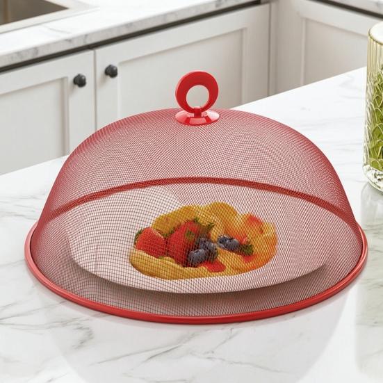 Essentielle Dinge für das Essen im Freien im Sommer Netz-Abdeckung für Lebensmittel mit Griff, Langlebiger Edelstahl-Schutz, Leichte Metall-Zelte für Picknicks, Geschirr für Zelte