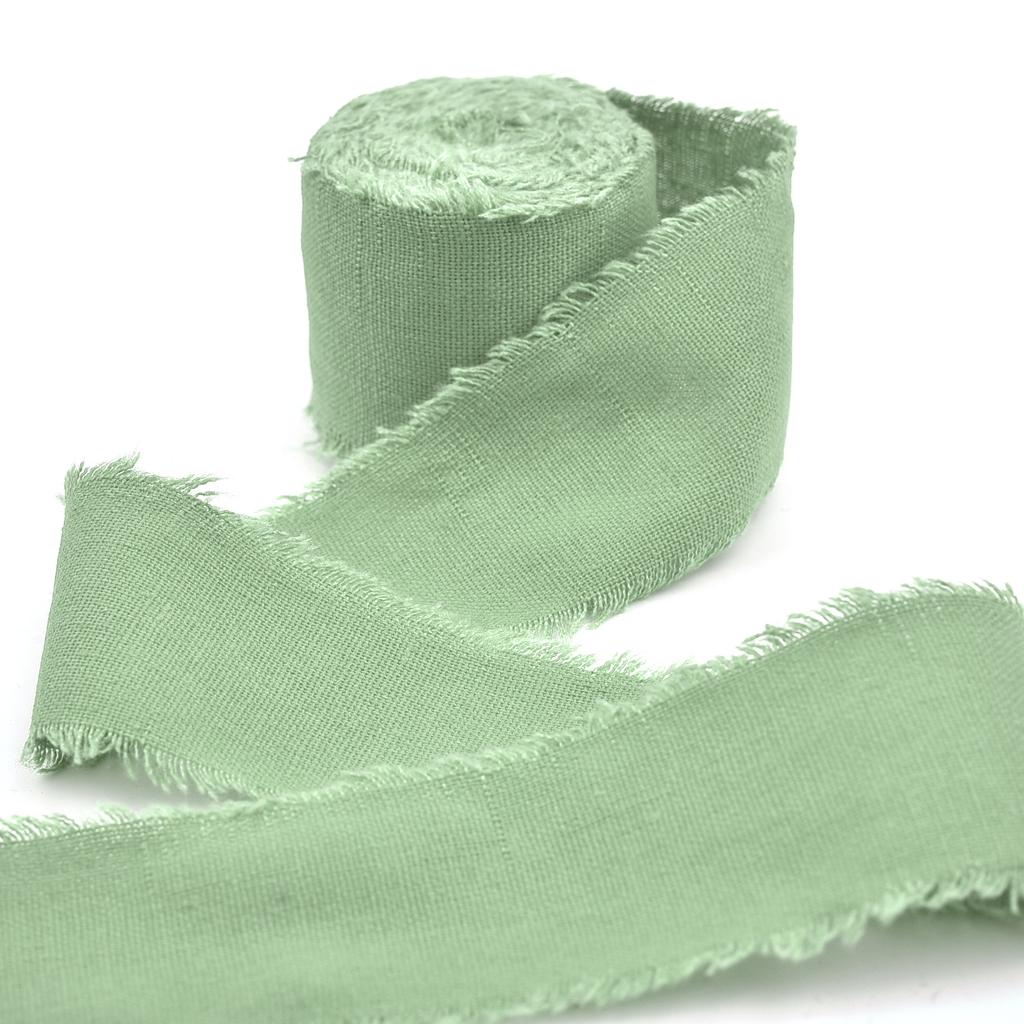 4CM*5M Handmade Frayed Edged Satin Cotton Ribbon For Wedding Invitation Wrapping Bouquets Birthday Party Decorations Gifts