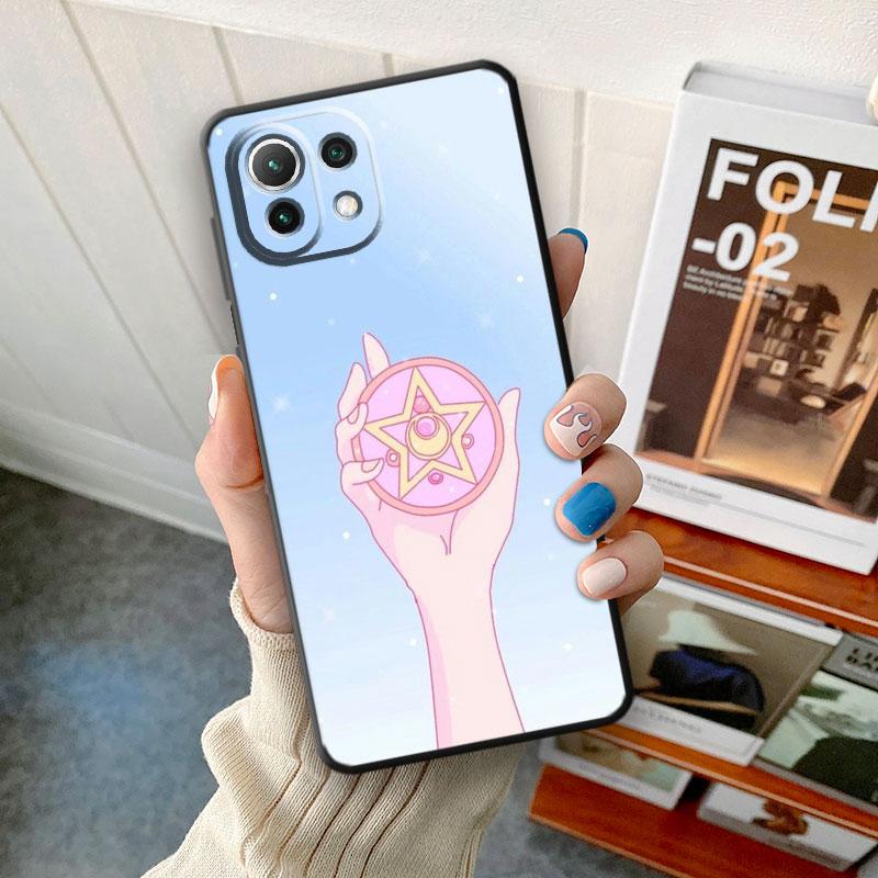 Pouzdro na telefon Xiaomi Mi 9T 10T 11T 12X 11 Lite 9 SE 10 5G A2 Lite 12 Note 10 Pro 10S silikonový kryt Cute Magic Wand Moon Funda