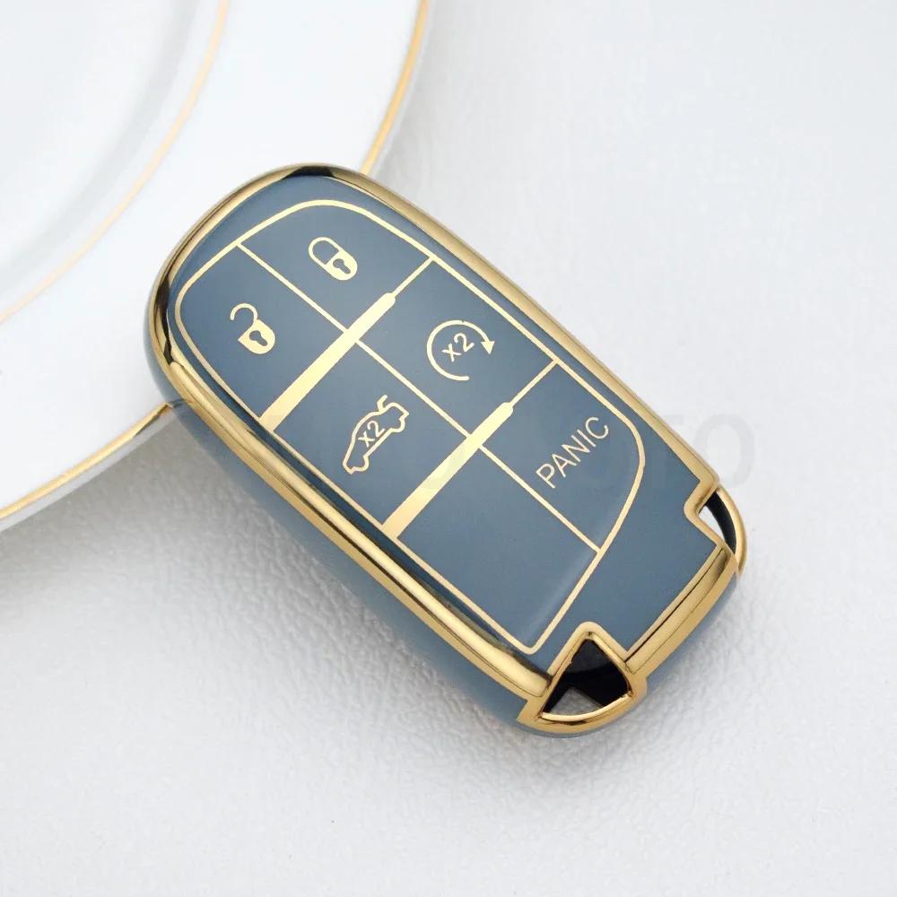 For Jeep Grand Cherokee Chrysler 300C Renegade FIAT Freemont Dodge Ram 1500 Challenger Dart TPU Car Remote Key Case Cover