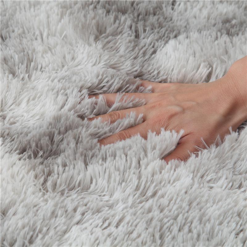 Round Carpet Modern Living Room Decorative Tie-dye Gradient Color Non-slip Mat Bedroom Bed Fluffy Soft Mat