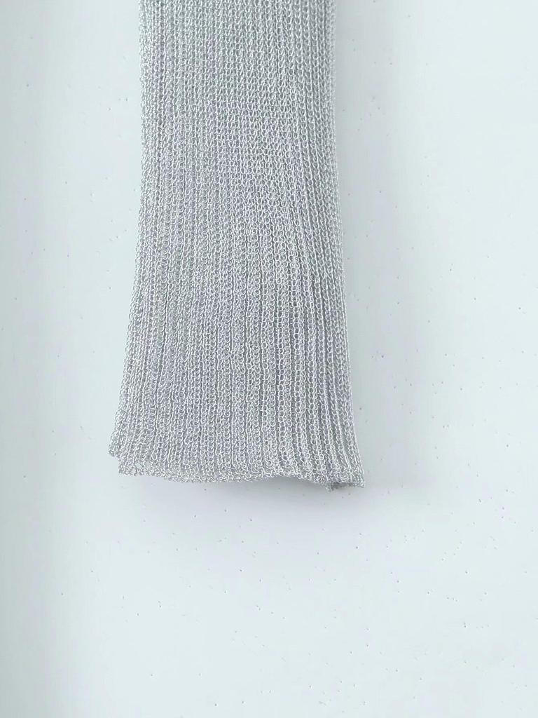 2024 Winter Women's European-American Style Slim Metallic Dress