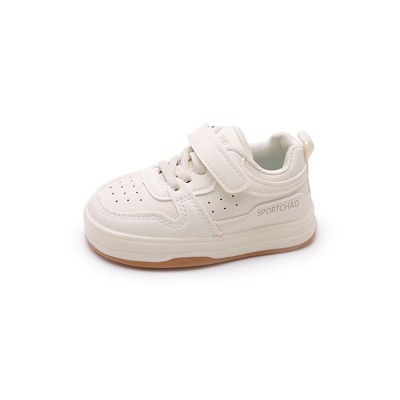 Korean Version of Girls Board Shoes Children's Baby White Shoes 2025 Spring Boys Kindergarten Toddler Shoes Non-slip Functional Shoes