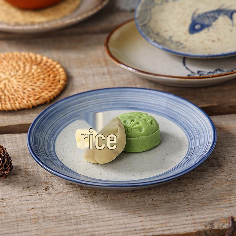 Hand-Painted Retro 6-Inch Round Ceramic Plate - Bone Dish, Spittoon, Tea Snack, Dried Fruit, Small Snack, Pastry Plate.